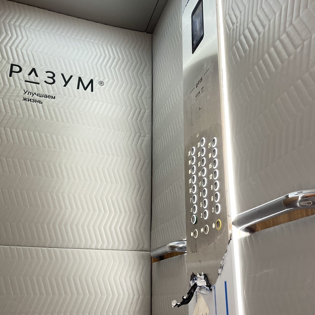 Защита лифта панелями