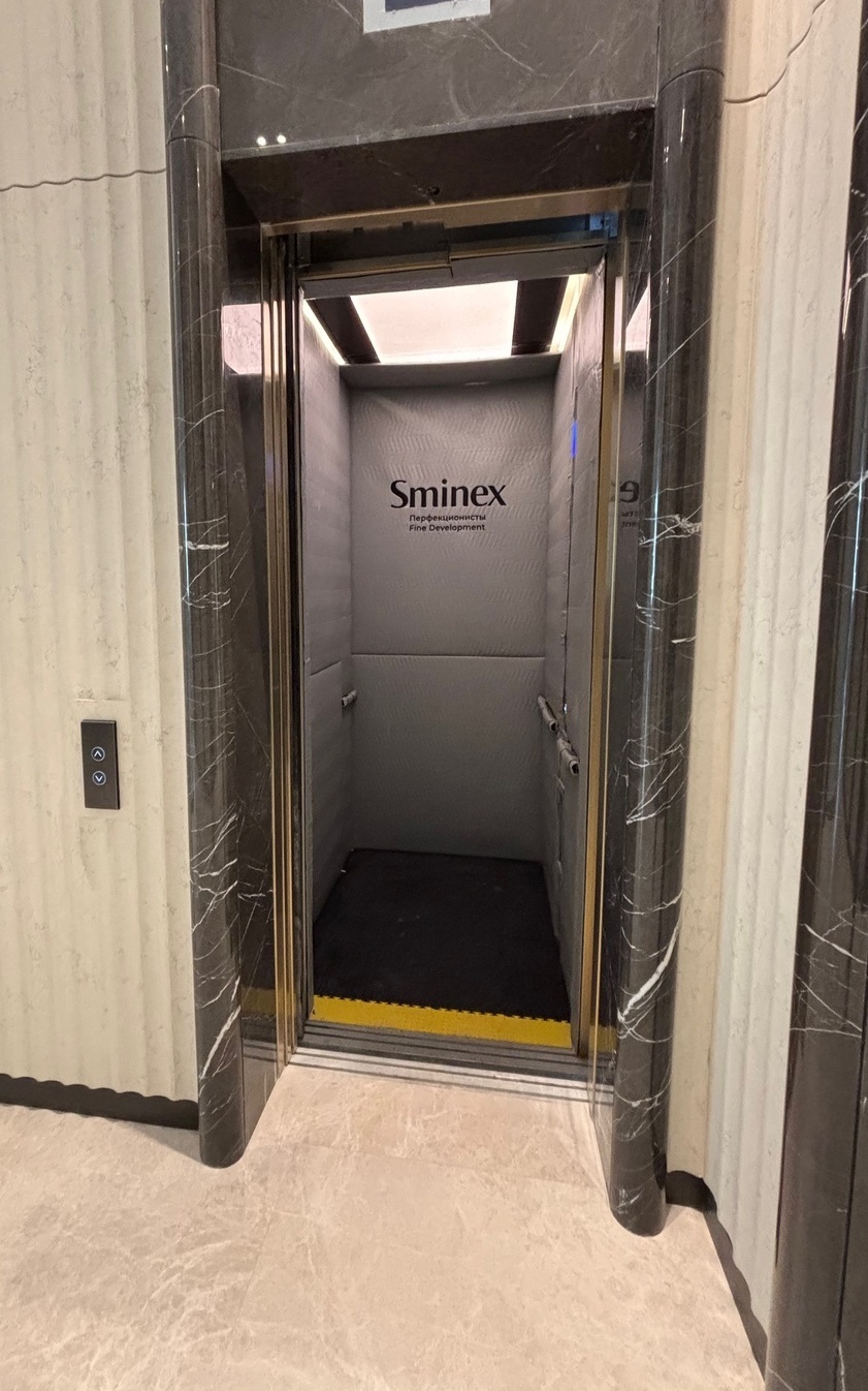 Защита лифта панелями