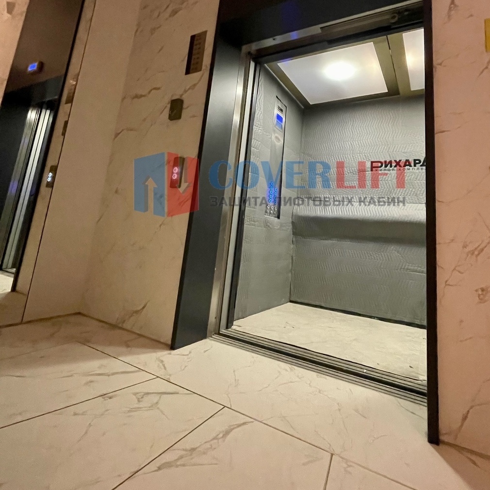 Защита лифта панелями  Коверлифт 