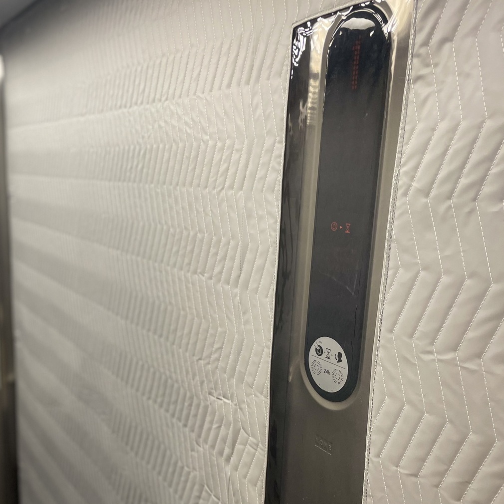 Защита стен лифта чехлами ЖК "Сколково Парк"